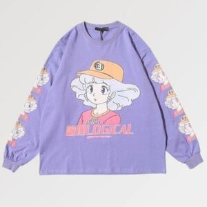 MADE EXTREME x Black Air lilac Logical long sleeve crew neck tee shirt unisex XL